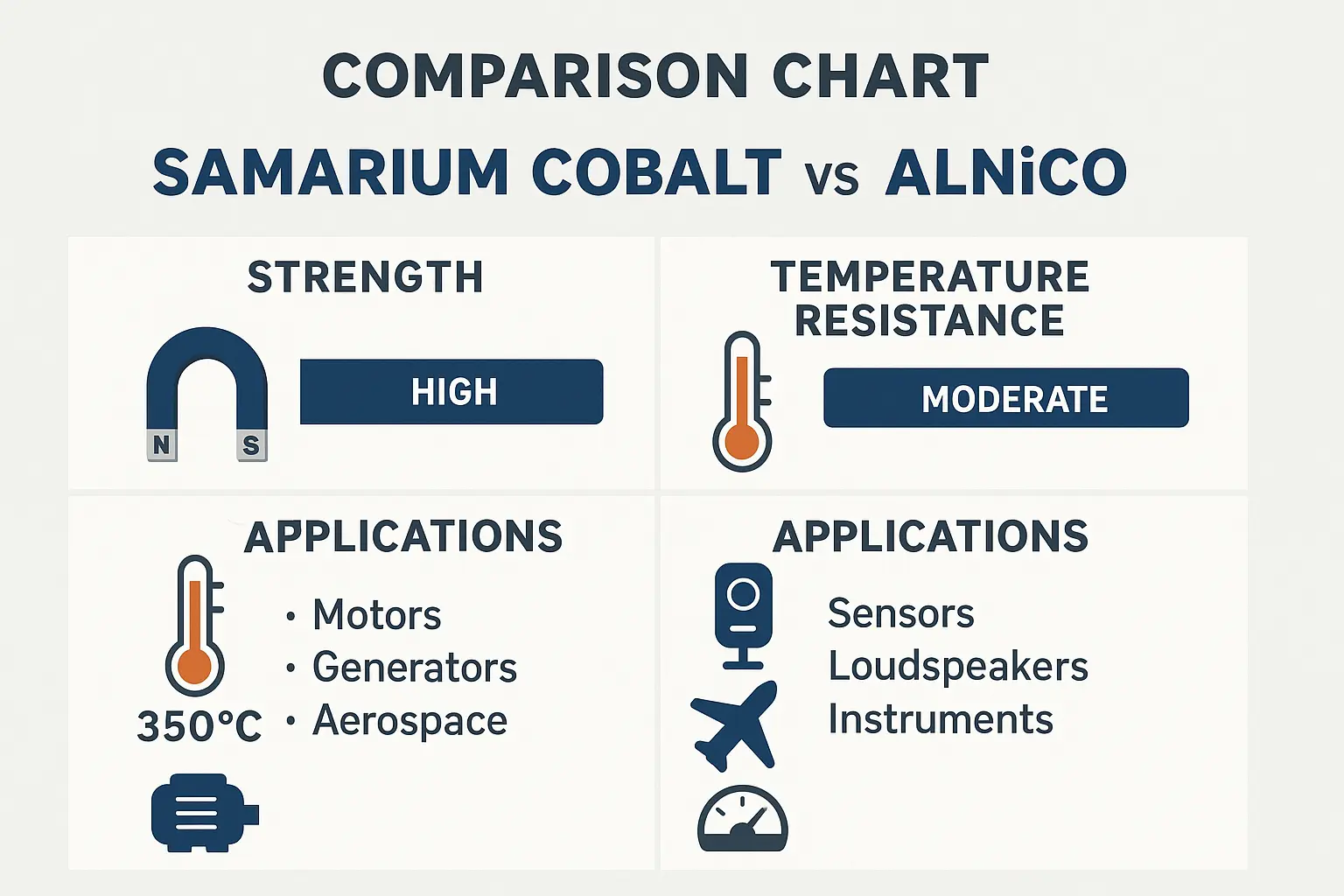 Difference Between Samarium Cobalt and AlNiCo Magnets
