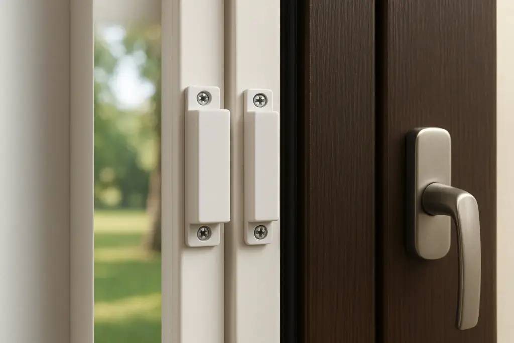Magnetic window and door switch used for security and automation systems