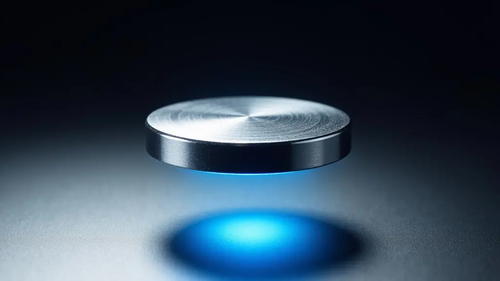 Close-up of a Samarium Cobalt magnet, possibly with a high-temperature background or shown in an aerospace application.
