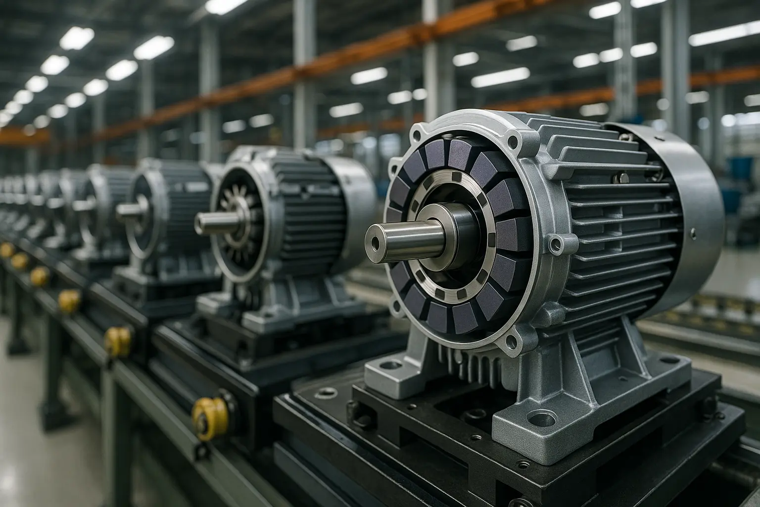 Multipole magnets used in high-performance electric motors for industrial manufacturing
