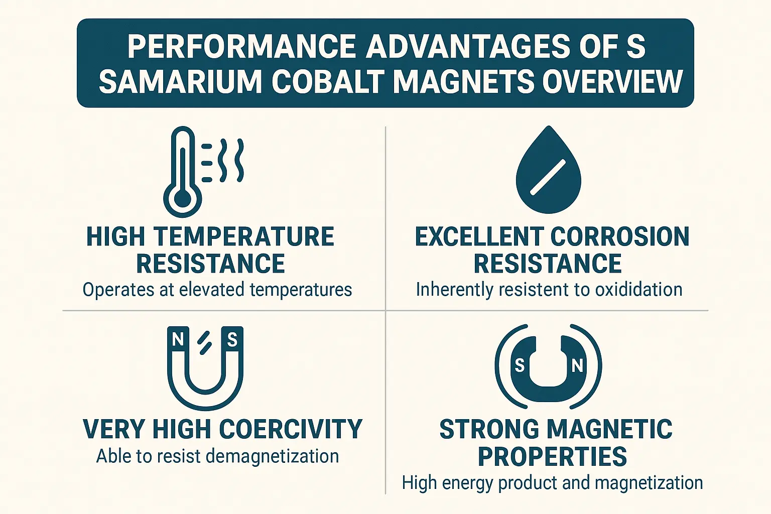 Performance advantages of samarium cobalt magnets