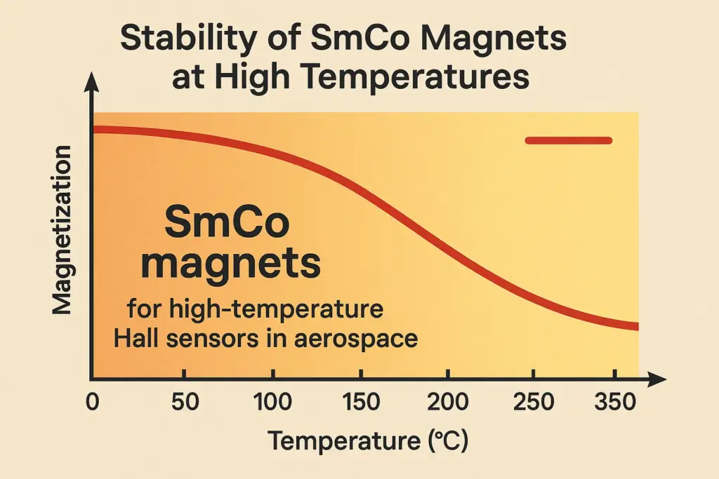 SmCo magnets for high-temperature Hall sensors in aerospace
