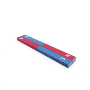 AlNiCo3 Educational Teaching magnet 70x12x6mm With red and blue stickers
