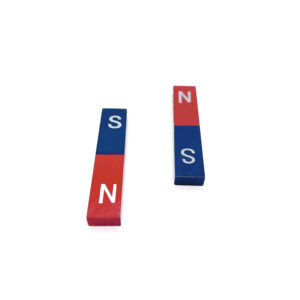 Alnico Class 5 AlNiCo 5 educational magnets red and blue spray paint 50x10x5mm