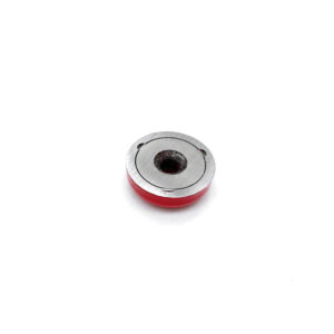 AlNiCo magnet class 6 AlNiCo 6 pot magnet D28.6x9xd11.2xM4 red painted suction