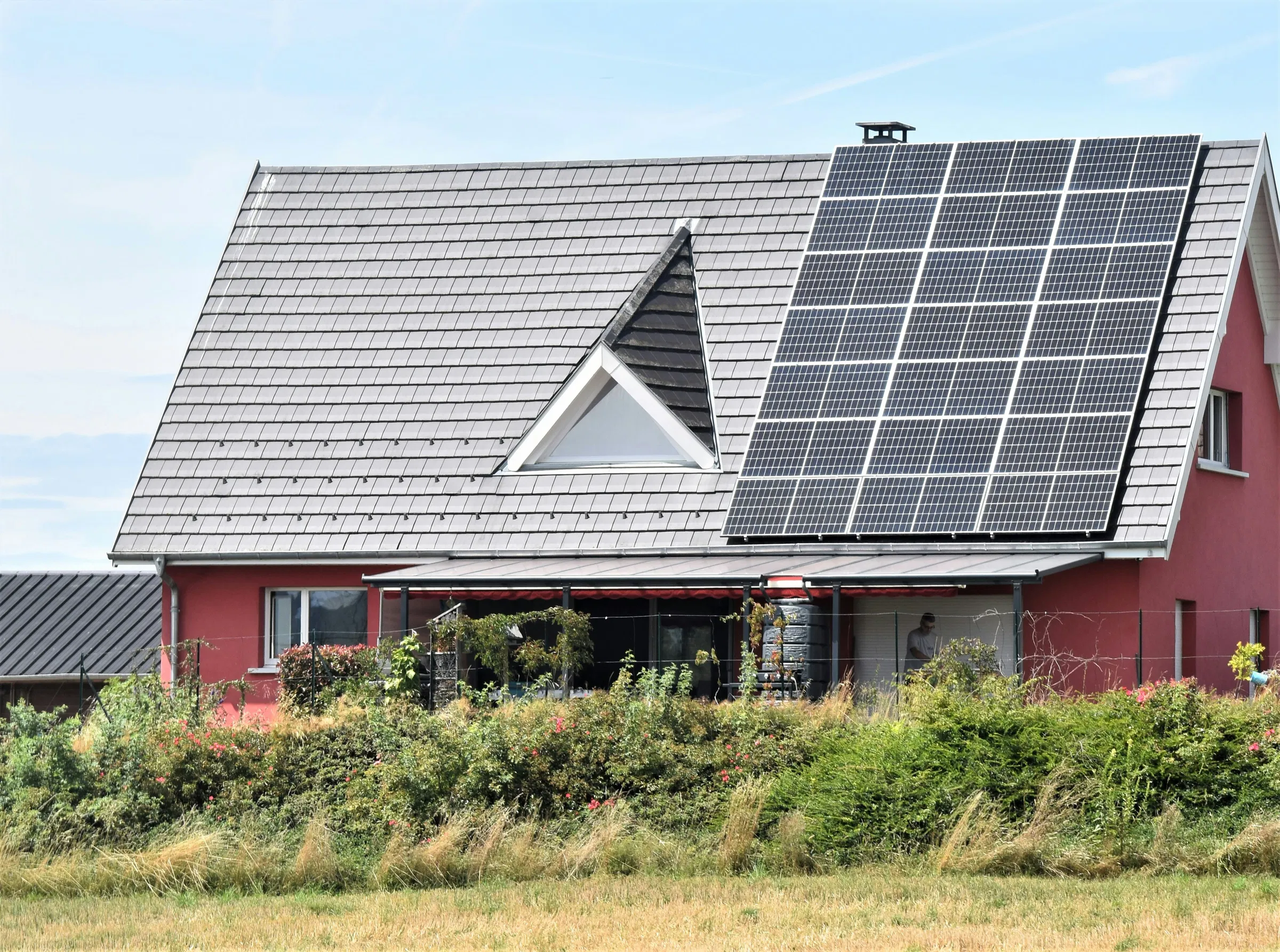 Photovoltaic panels on the roof